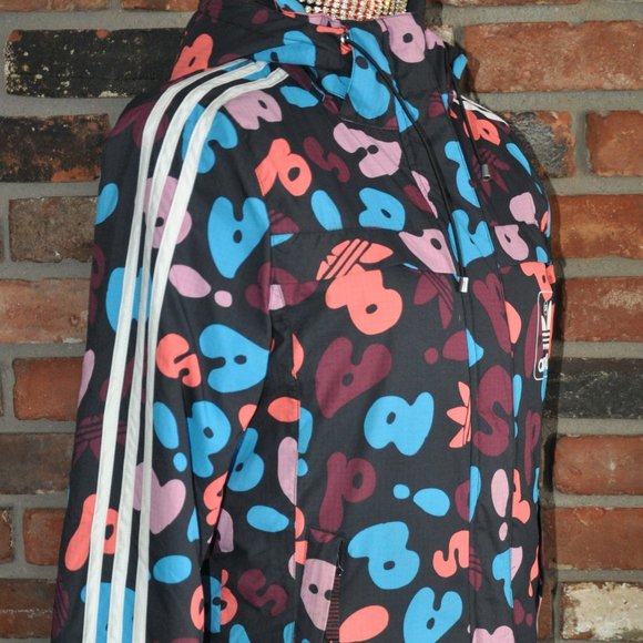 Adidas Trefoil 2011 ST Kurtka, Multi Color Letters Print, Coat Jacket. Small - Picture 3 of 12